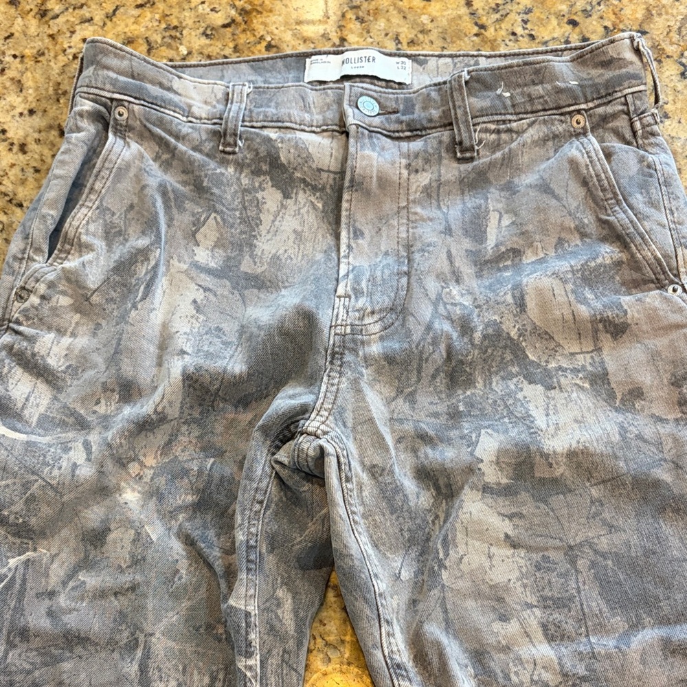 Hollister Stone Wash Camouflage Pants